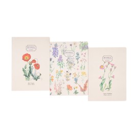 PACK 3 CUADERNOS A5 BOTANICAL WILD FLOWERS KOKONOTE 2