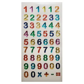 PEGATINAS TWEENY FOAMY NUMEROS BRILLO 2