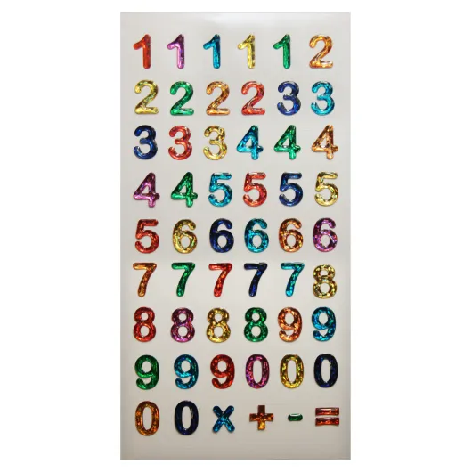 PEGATINAS TWEENY FOAMY NUMEROS BRILLO