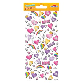 PEGATINAS TWEENY FOAMY CORAZONES Y ARCOIRIS BRILLO 2