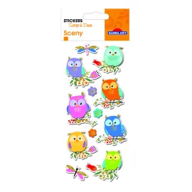 PEGATINAS SCENY SCRAP & DECO BUHOS RELIEVE