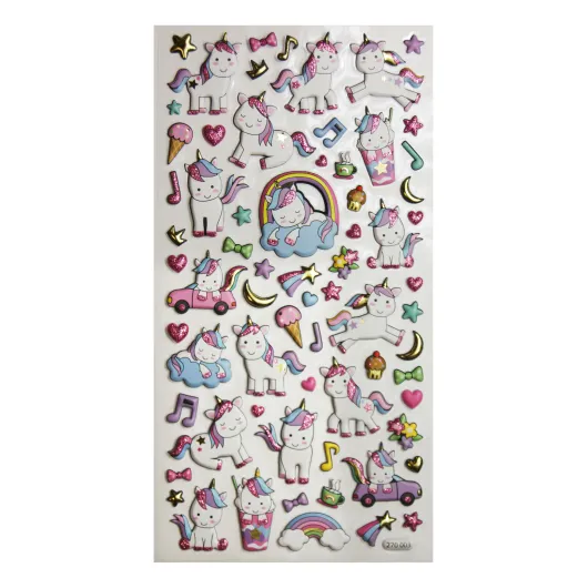 PEGATINAS TWEENY FOAMY UNICORNIOS GLITTER