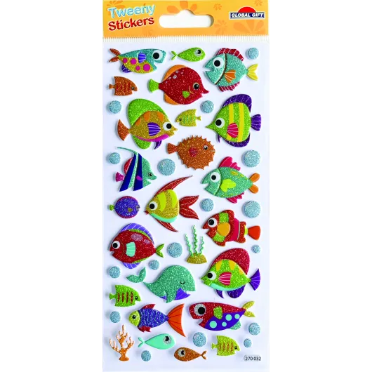 PEGATINAS TWEENY FOAMY PECES GLITTER