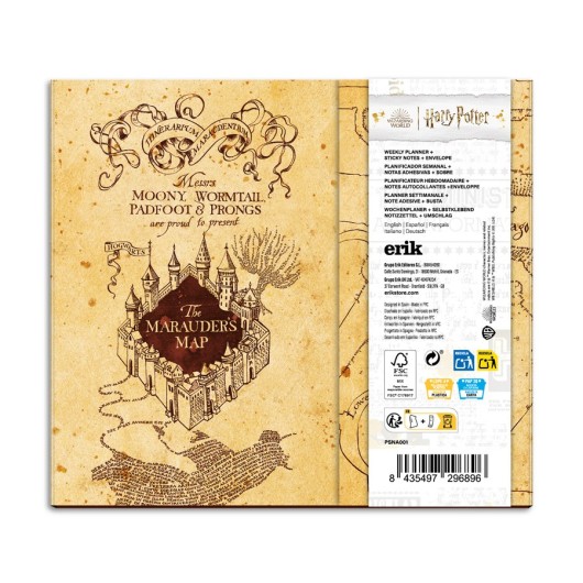 PLANIFICATEUR HEBDOMADAIRE AVEC NOTES ADHESIVES HARRY POTTER