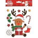 STICKERS GEL DÉCO NOËL RENNE DE NOËL