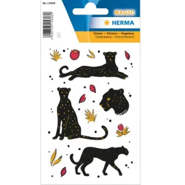 STICKERS MAGIC PANTHÈRE NOIRE OR RELIEF