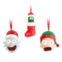 PACK DE 3 DECORATIONS DE NOEL RICK & MORTY - RICK, MORTY ET PICKLE RICK