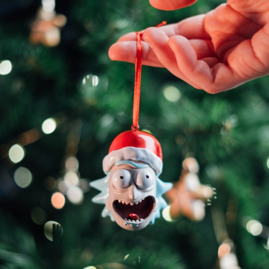 PACK DE 3 DECORATIONS DE NOEL RICK & MORTY - RICK, MORTY ET PICKLE RICK
