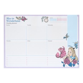 BLOC PLANIFICATEUR HEBDOMADAIRE A4 DISNEY ALICE AU PAYS DES MERVEILLES