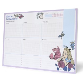 BLOC PLANIFICATEUR HEBDOMADAIRE A4 DISNEY ALICE AU PAYS DES MERVEILLES 2