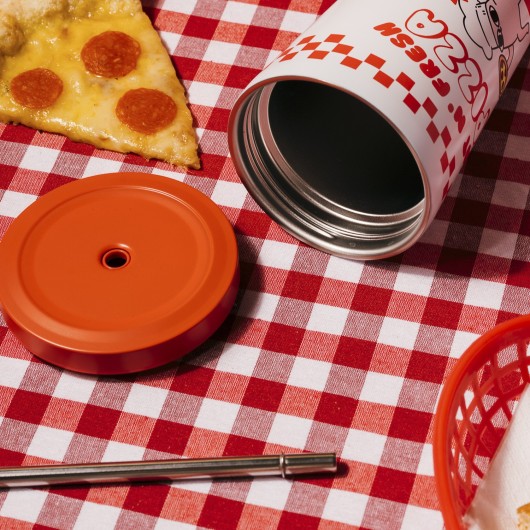 VERRE EN ACIER AVEC PAILLE KETNIPZ