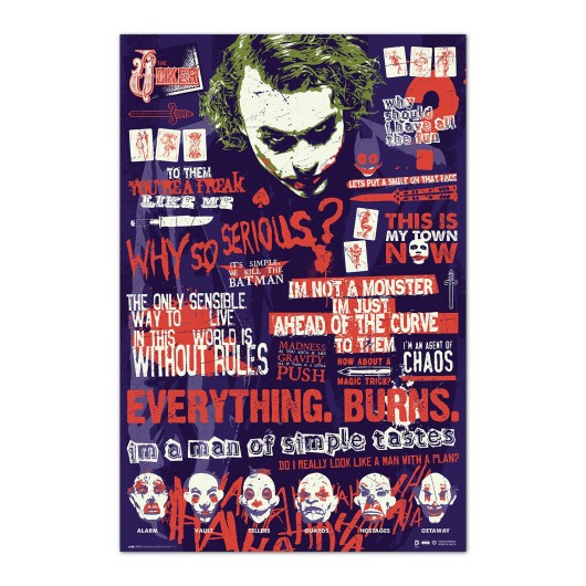 POSTER BATMAN THE DARK KNIGHT JOKER QUOTOGRAPHY DARK KNIGHT