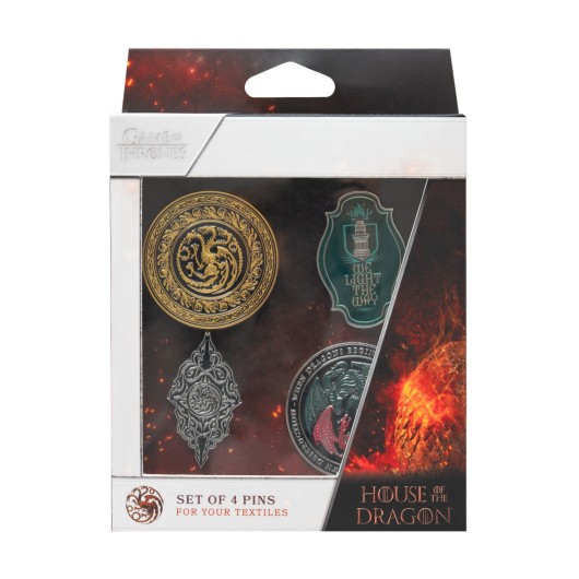 SET DE 4 PINS GAME OF THRONES HOUSE OF THE DRAGON