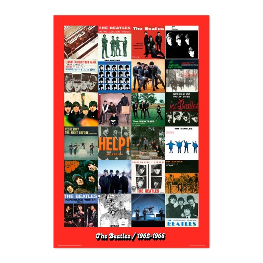 POSTER THE BEATLES ÈRE 1962-1966