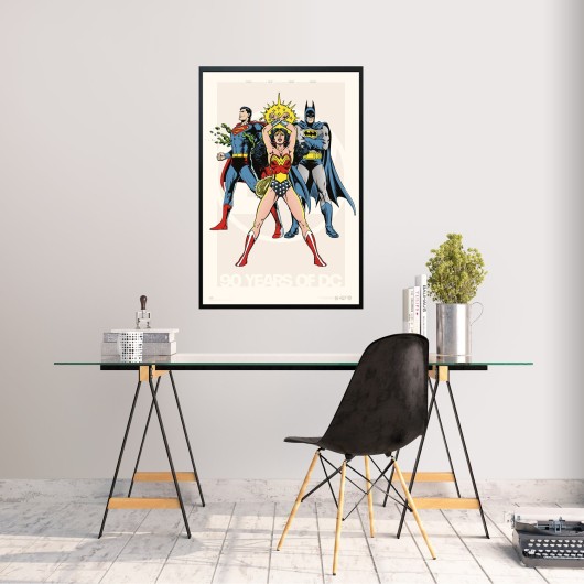 POSTER DC COMICS 90E ANNIVERSAIRE