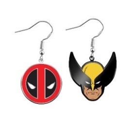 SET DE 2 BOUCLES D'OREILLES MARVEL DEADPOOL ET WOLVERINE