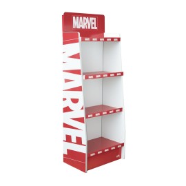 PRÉSENTOIR 1/4 PALETTE CARTON 4 ÉTAGÈRES MARVEL LOGO (SANS MARCHANDISE)