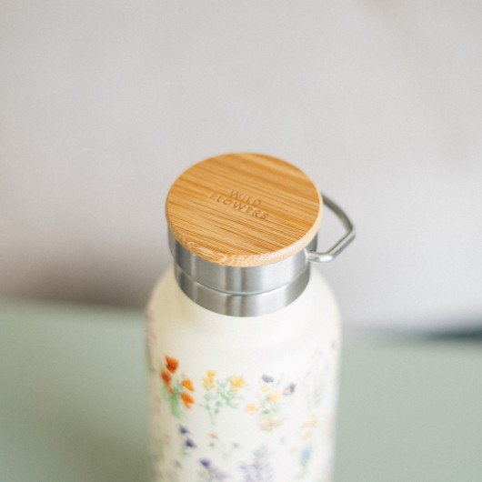 BOUTEILLE MÉTALLIQUE CON ASA  WILD FLOWERS
