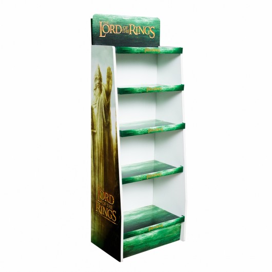 PRÉSENTOIR 1/4 PALETTE CARTON 5 ÉTAGÈRES LE SEIGNEUR DES ANNEAUX (SANS MARCHANDISE)
