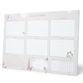BLOC PLANIFICATEUR HEBDOMADAIRE A4 DISNEY BONJOUR MARIE 2