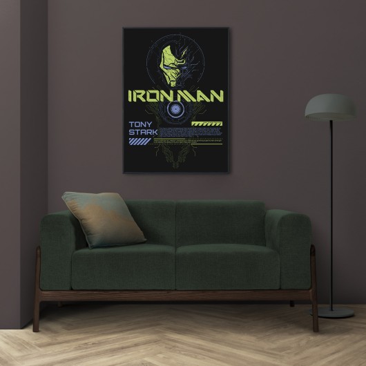 POSTER PHOSPHORESCENT MARVEL IRON MAN