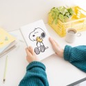 CAHIER PREMIUM A5 COUVERTURE EN PELUCHE SNOOPY
