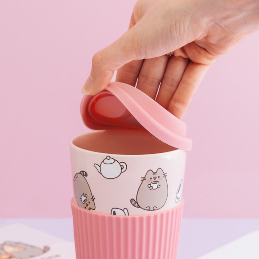 VERRE CÉRAMIQUE AVEC COUVERCLE PUSHEEN MOMENTS
