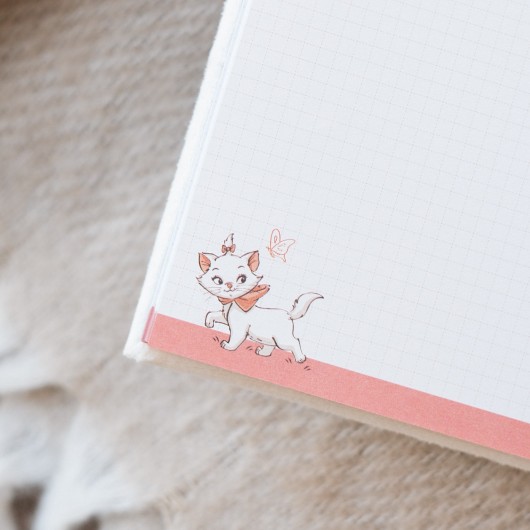 CAHIER PREMIUM A5 COUVERTURE EN PELUCHE DISNEY LES BONJOUR MARIE