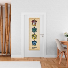 POSTER PORTE HARRY POTTER ARMOIRIES DES 4 MAISONS 2