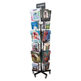 PRÉSENTOIR ROTATIF 4 FACES CALENDRIERS C-24  NOIR 16C+8SB (SANS MARCHANDISE) 2