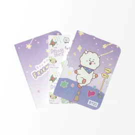 PACK 3 CARNETS A6 BT21 THE JOURNEY RJ