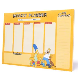BLOC PLANIFICATEUR HEBDOMADAIRE A4 LES SIMPSON 2