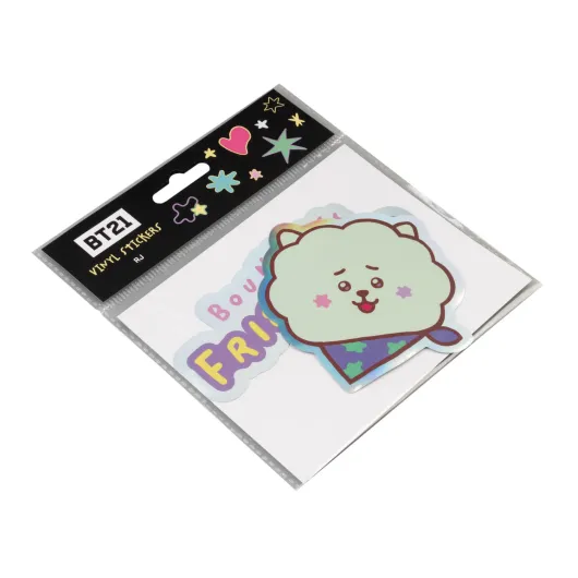 PACK 2 STICKERS VINYLE BT21 THE JOURNEY RJ