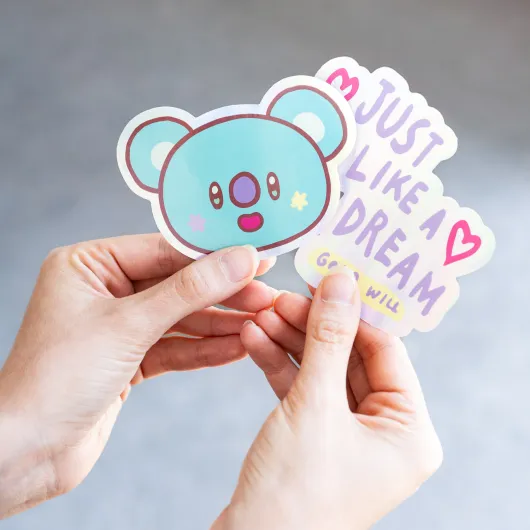 PACK 2 STICKERS VINYLE BT21 THE JOURNEY KOYA