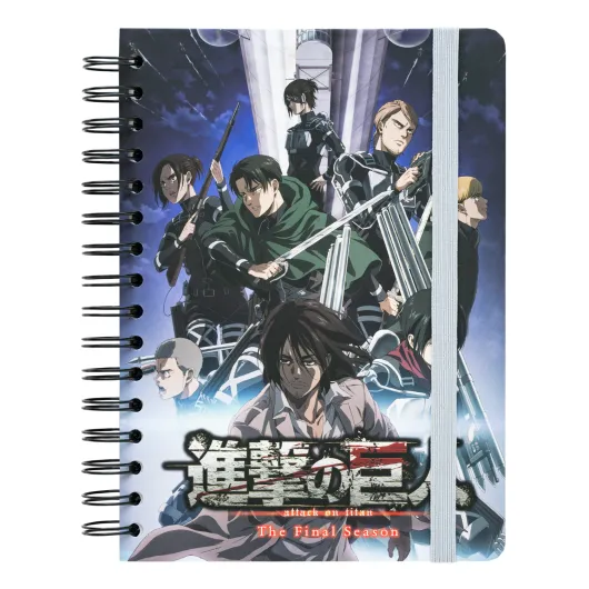 CARNET COUVERTURE RIGIDE A5 L'ATTAQUE DES TITANS