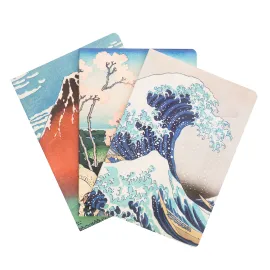 PACK 3 CARNETS A5 HOKUSAI LA GRANDE VAGUE DE KANAGAWA