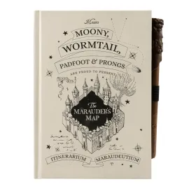 CARNET PREMIUM A5 ENCRE À CHANGEMENT DE COULEUR HARRY POTTER - CARTE DU MARAUDEUR