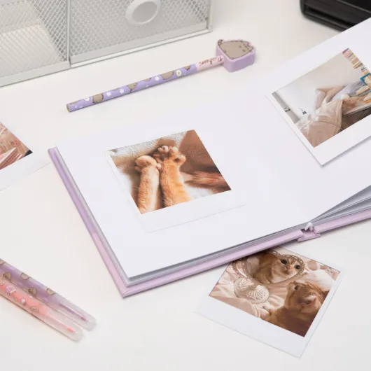 ALBUM PHOTO 16X16 CM 24 PAGES ADHESIVES PUSHEEN MOMENTS