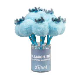 SET DE 10 STYLOS AVEC POMPON DISNEY STITCH TROPICAL