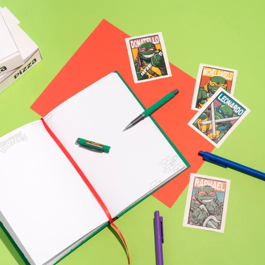 SET CARNET PREMIUM A5 AVEC STYLO TORTUES NINJA