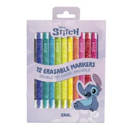 SET DE 12 FEUTRES EFFAÇABLES DISNEY STITCH 2