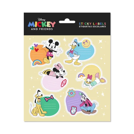 ÉTIQUETTES ADHÉSIVES PREMIUM DISNEY MICKEY ET SES AMIS