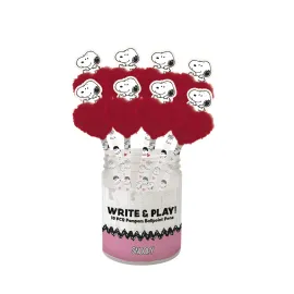 LOT DE 10 STYLOS SNOOPY LOVE SAISON AVEC POMPON