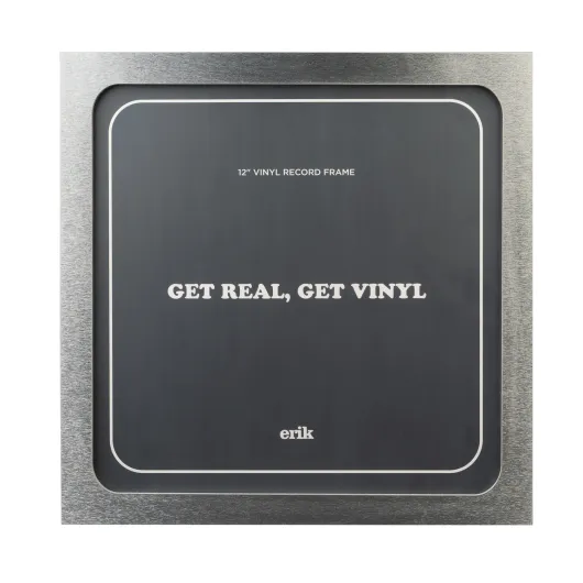 CADRE POUR VINYLES PREMIUM 32X32 CM MDF ARGENT