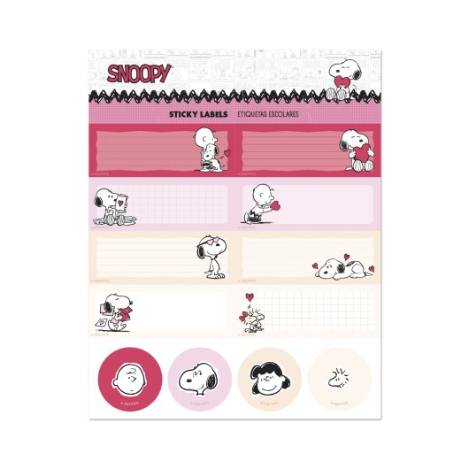 ETIQUETTES ADHESIVES SNOOPY LOVE SEASON