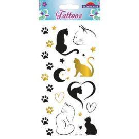 TATTOOS TEMPORAIRES CHATS ET EMPREINTES