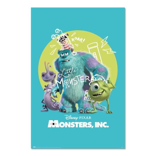 POSTER DISNEY PIXAR MONSTRES ET CIE 25 ANNIVERSAIRE