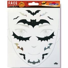 AUTOCOLLANTS MAQUILLAGE HALLOWEEN CHAUVE SOURIS