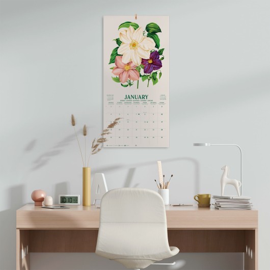 CALENDRIER 2027 30X30 BOTANICAL FLEURS