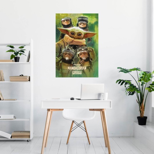 POSTER STAR WARS THE MANDALORIAN ET GROGU 1